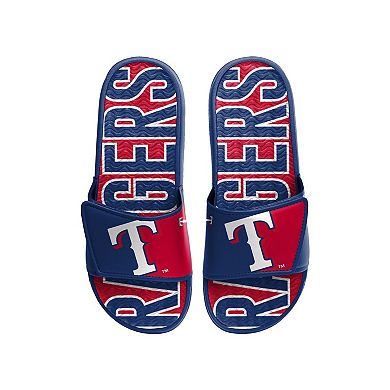 Men's FOCO Texas Rangers Logo Gel Slide Sandals