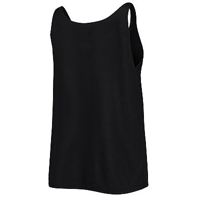 Women's Soft as a Grape Black Colorado Rockies Slouchy Tank Top