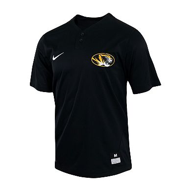 Men's Nike Black Missouri Tigers Two-Button Replica Baseball Jersey