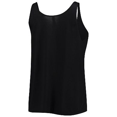 Women's Soft as a Grape Black Miami Marlins Slouchy Tank Top