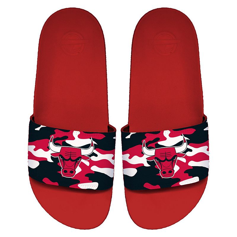 Mens ISlide Chicago Bulls Camo Motto Slide Sandals, Size: 9-10, Red