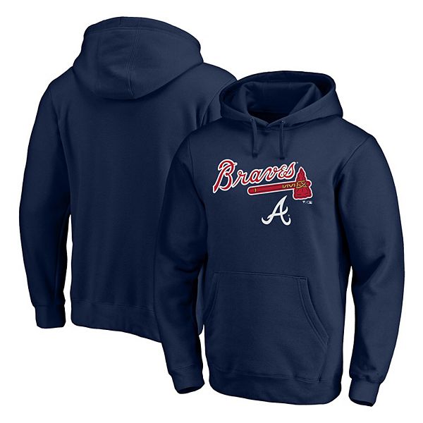 New MLB Atlanta Braves old time jersey style mid weight cotton hoodie men's  XL