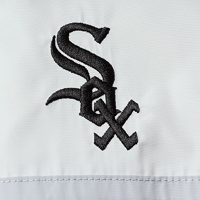 Women's The Wild Collective Black Chicago White Sox Colorblock Track Raglan Full-Zip Jacket