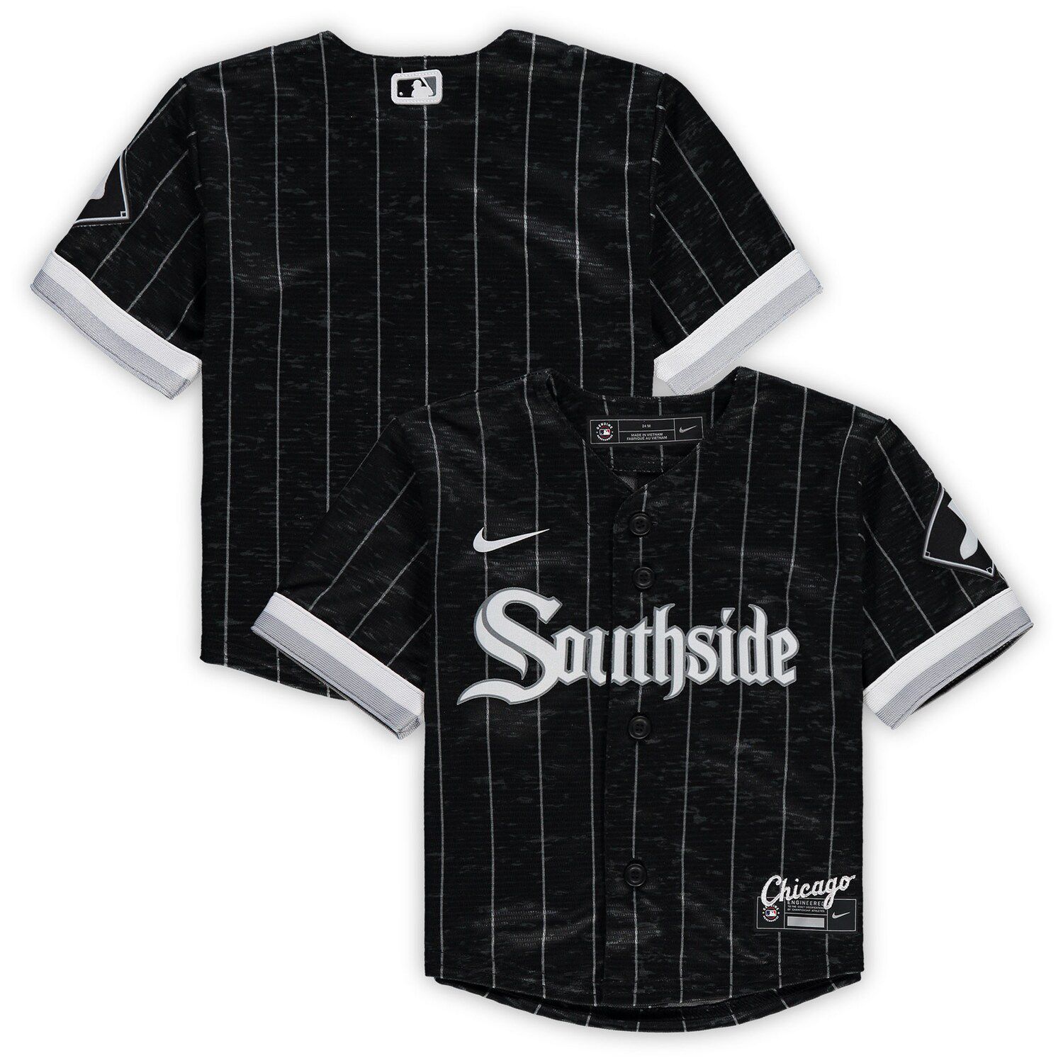 Luis Robert Chicago White Sox Nike Youth City Connect Replica Player Jersey  - Black/Anthracite