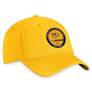 Men's Fanatics Gold Nashville Predators 2022 Authentic Pro Training Camp Flex Hat