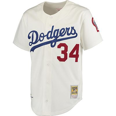 Men's Mitchell & Ness Fernando Valenzuela White Los Angeles