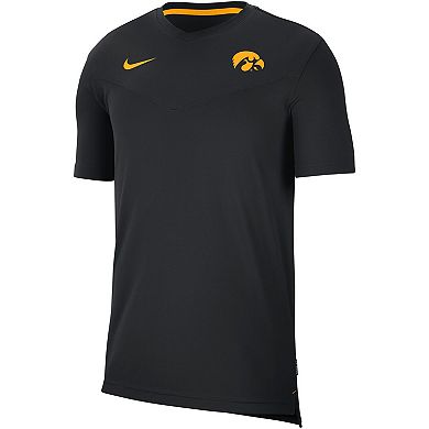 Men's Nike Black Iowa Hawkeyes 2022 Coaches UV Performance T-Shirt