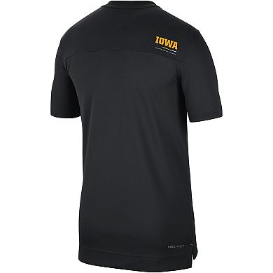 Men's Nike Black Iowa Hawkeyes 2022 Coaches UV Performance T-Shirt