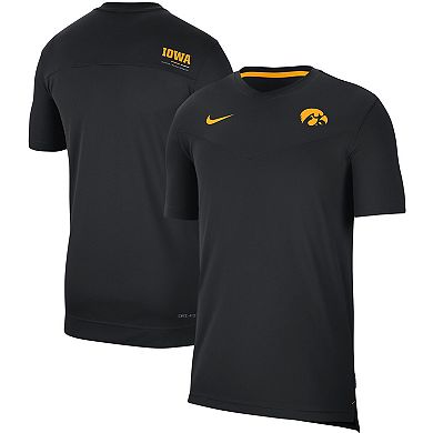 Men's Nike Black Iowa Hawkeyes 2022 Coaches UV Performance T-Shirt