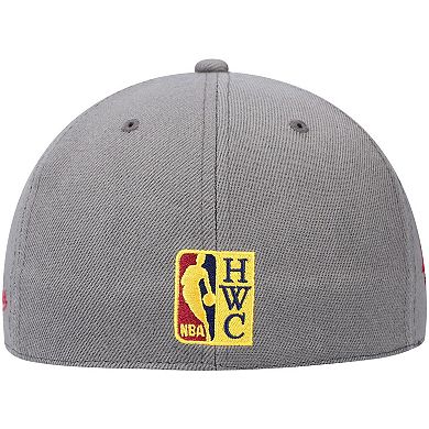 Men's Mitchell & Ness Charcoal New Jersey Nets Hardwood Classics 35 Years Carbon Cabernet Fitted Hat