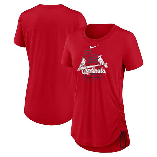 Women's Soft as a Grape Red St. Louis Cardinals Maternity Side Ruched T- Shirt