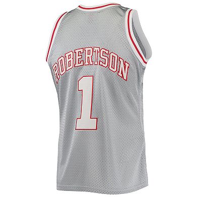 Men's Mitchell & Ness Oscar Robertson Silver Milwaukee Bucks 75th