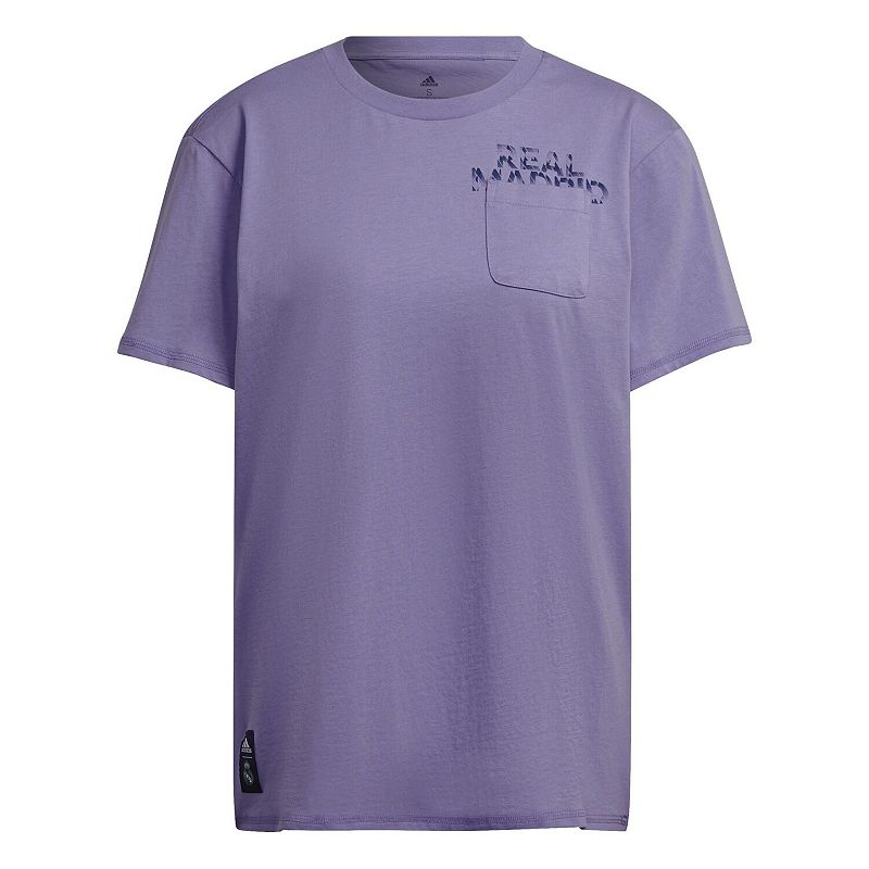 28211706 Womens adidas Purple Real Madrid Pocket T-Shirt, S sku 28211706