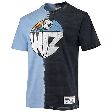 Men's Mitchell & Ness Sky Blue Kansas City Wiz Vertical Tie-Dye Top