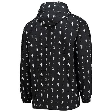 Men's adidas Black Juventus AEROREADY Full-Zip Hoodie Windbreaker Jacket