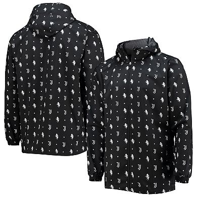 Men's adidas Black Juventus AEROREADY Full-Zip Hoodie Windbreaker Jacket