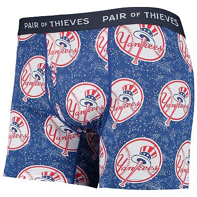 Men's Pair of Thieves Navy/Blue New York Yankees Super Fit 2-Pack Boxer Briefs Set