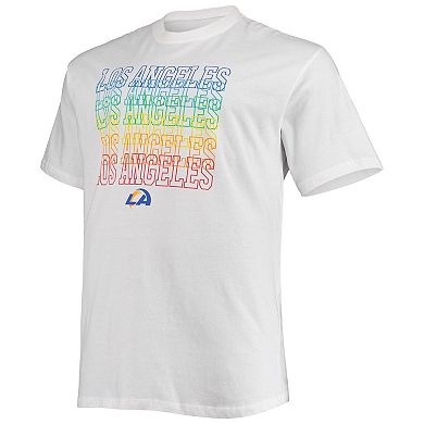 Men's Fanatics Branded White Los Angeles Rams Big & Tall City Pride T-Shirt