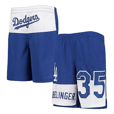 Youth Cody Bellinger Royal Los Angeles Dodgers Pandemonium Name & Number Shorts