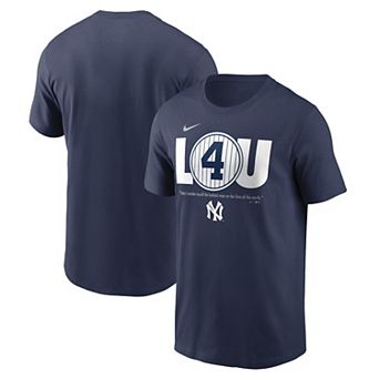Men's Nike Lou Gehrig Navy New York Yankees Cooperstown Collection Lou Gehrig Day Retired Number T-Shirt