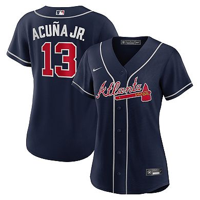 Women's Nike Ronald Acuna Jr. Navy Atlanta Braves Alternate Replica Player Jersey