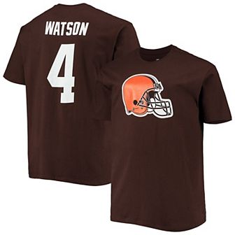 Men's Fanatics Branded Deshaun Watson Brown Cleveland Browns Big & Tall Player Name & Number T-Shirt