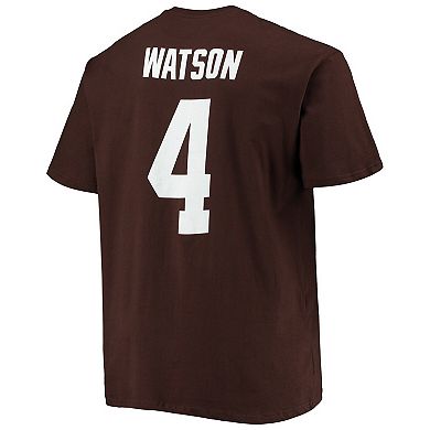 Men's Fanatics Branded Deshaun Watson Brown Cleveland Browns Big & Tall Player Name & Number T-Shirt