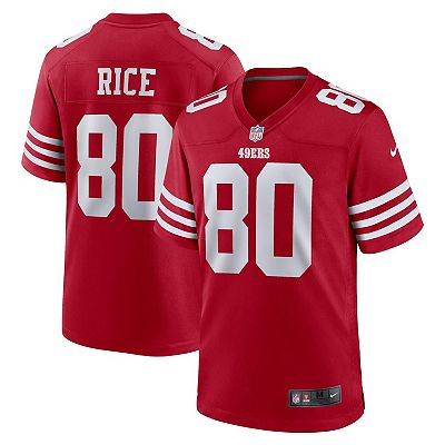 Men s Nike Jerry Rice Scarlet San Francisco 49ers Retired Team Player Game Jersey