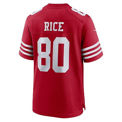 Men's Nike Jerry Rice Scarlet San Francisco 49ers Retired Team Player Game Jersey