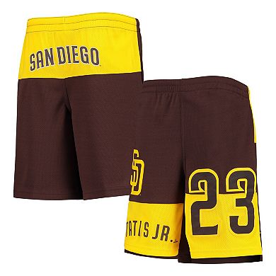 Youth Fernando Tatis Jr. Brown San Diego Padres Pandemonium Name & Number Shorts