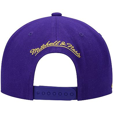 Men's Mitchell & Ness Purple Los Angeles Lakers Hardwood Classics Snapback Hat