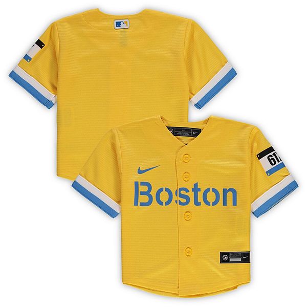 Infant Nike Gold Boston Red Sox 2021 MLB City Connect Replica