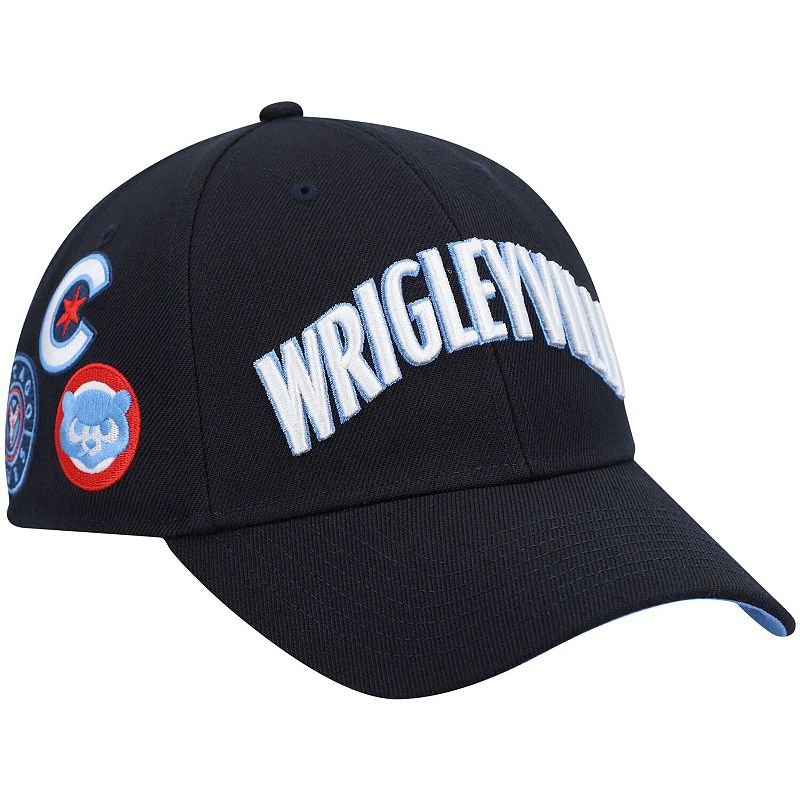Mens 47 Navy Chicago Cubs City Connect MVP Adjustable Hat, Blue