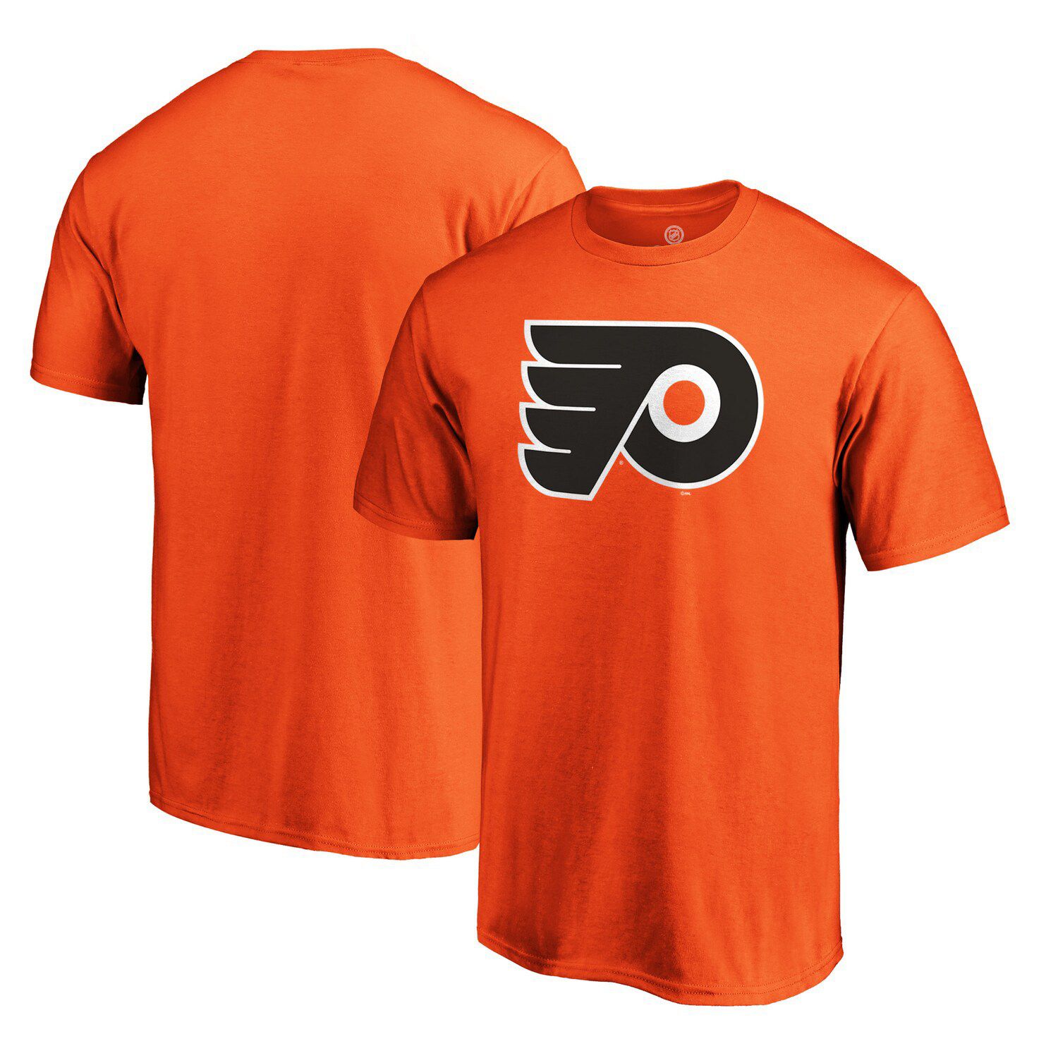 Men's Philadelphia Flyers Starter Orange/Black Cross Check Jersey V-Neck  Long Sleeve T-Shirt