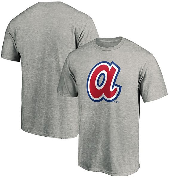 Atlanta Braves Big & Tall Raglan T-Shirt - Oatmeal/Heathered Charcoal