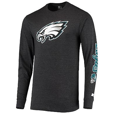 Men's Starter Heathered Black Philadelphia Eagles Halftime Long Sleeve ...