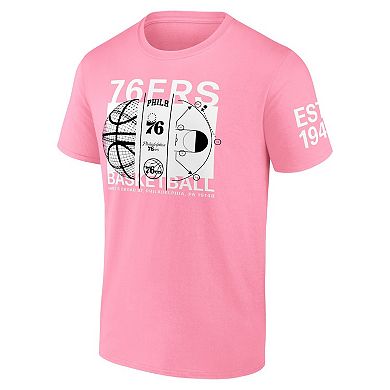 Men's Fanatics Branded Candy Pink Philadelphia 76ers Street Collective T-Shirt