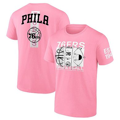 Men's Fanatics Branded Candy Pink Philadelphia 76ers Street Collective T-Shirt