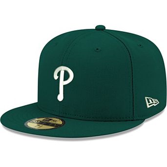 Men's New Era Green Philadelphia Phillies White Logo 59FIFTY Fitted Hat