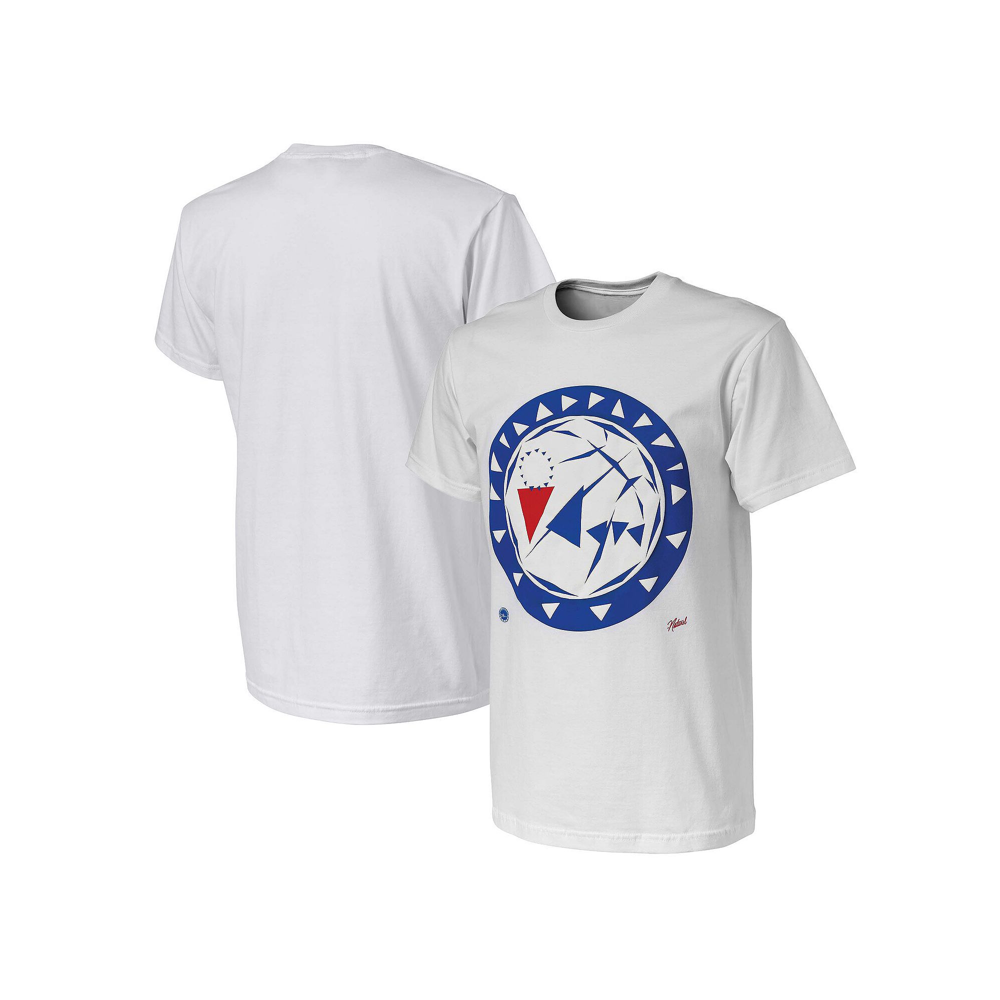 Mens NBA x Naturel White Philadelphia 76ers No Caller ID T-Shirt, Size: Sm
