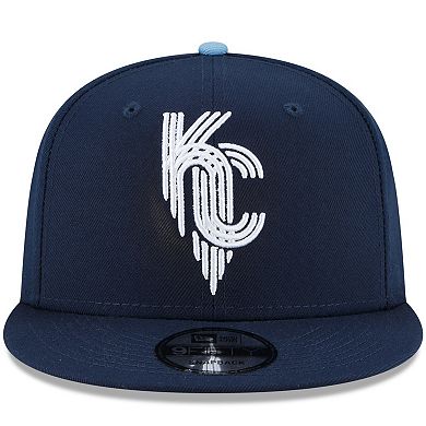 Men's New Era Navy Kansas City Royals 2022 City Connect 9FIFTY Snapback Adjustable Hat