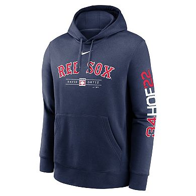 Men's Nike David Ortiz Navy Boston Red Sox 2022 Hall of Fame Inductee Pullover Hoodie