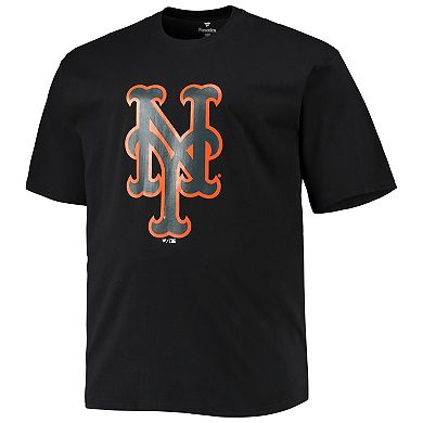 Men's Fanatics Branded Francisco Lindor Black New York Mets Big & Tall Logo T-Shirt