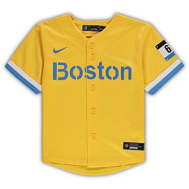 Toddler Nike Gold Boston Red Sox 2021 MLB City Connect Replica Team Jersey