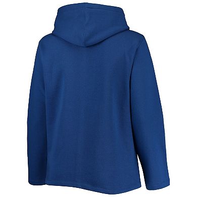 Women's Soft as a Grape Royal New York Mets Plus Size Side Split Pullover Hoodie