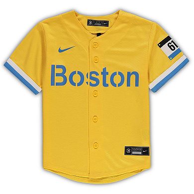 Preschool Nike Gold Boston Red Sox 2021 MLB City Connect Replica Team Jersey
