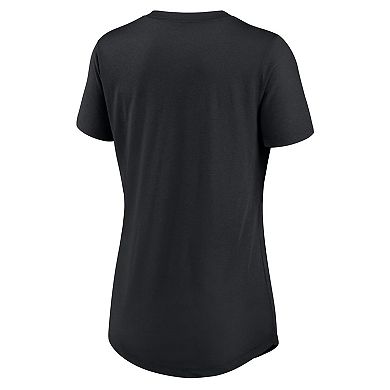 Women's Nike Black Chicago White Sox Side Cinch Fashion Tri-Blend Performance T-Shirt