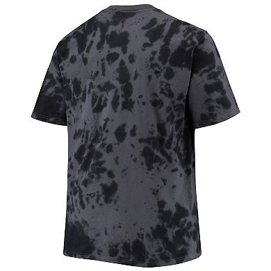 Men's Black Philadelphia 76ers Big & Tall Marble Dye Tonal Performance T-Shirt