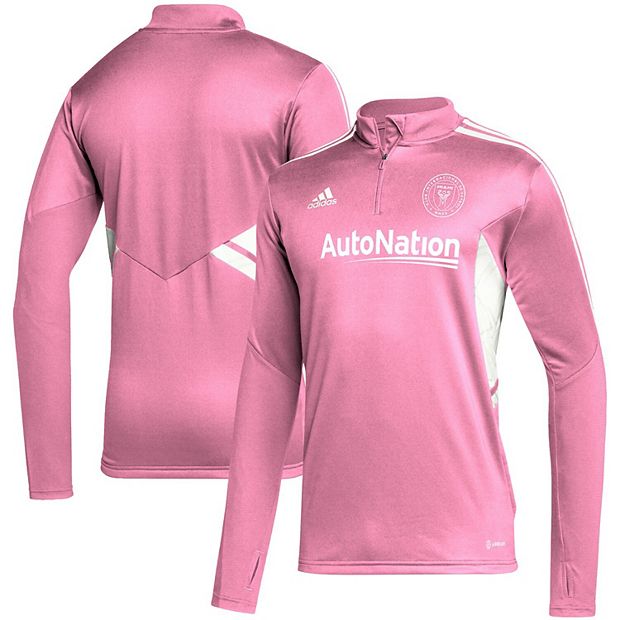 Men's adidas Pink Inter Miami CF Quarter-Zip AEROREADY
