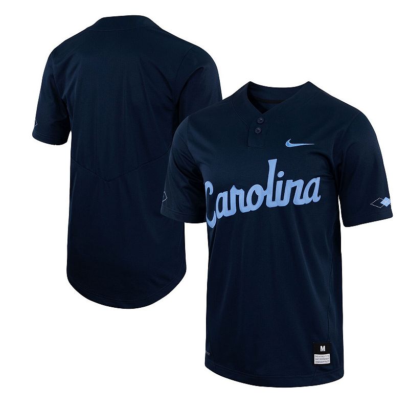 Men's Nike Navy North Carolina Tar Heels Two-Button Replica Baseball Jersey, Size: Small, Blue